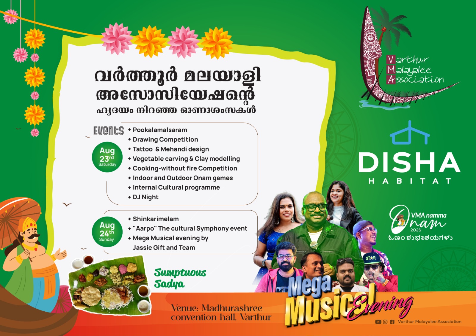 VMA Namma Onam Event Banner